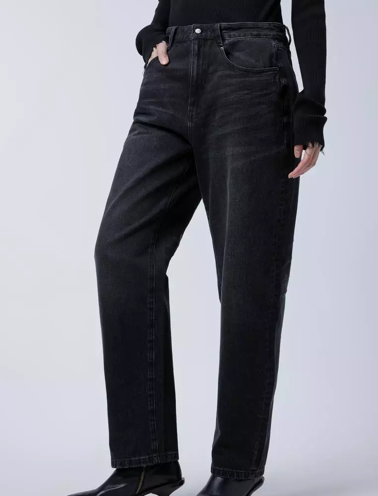 Fitted Denim Long Pants