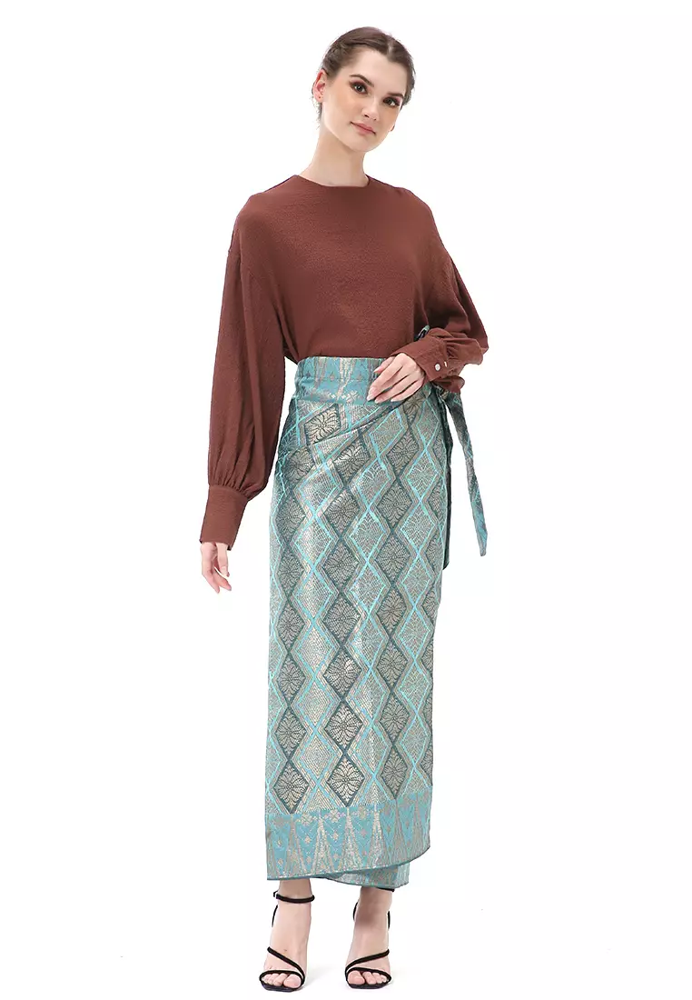 Olaf Rok Lilit Songket Batik Wanita Uniqe Design Material Viscose ORIGINAL - Tosca