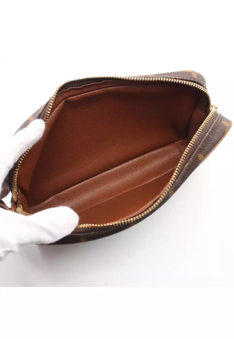 Marly dragonne cloth clutch bag Louis Vuitton Beige in Cloth - 32559728