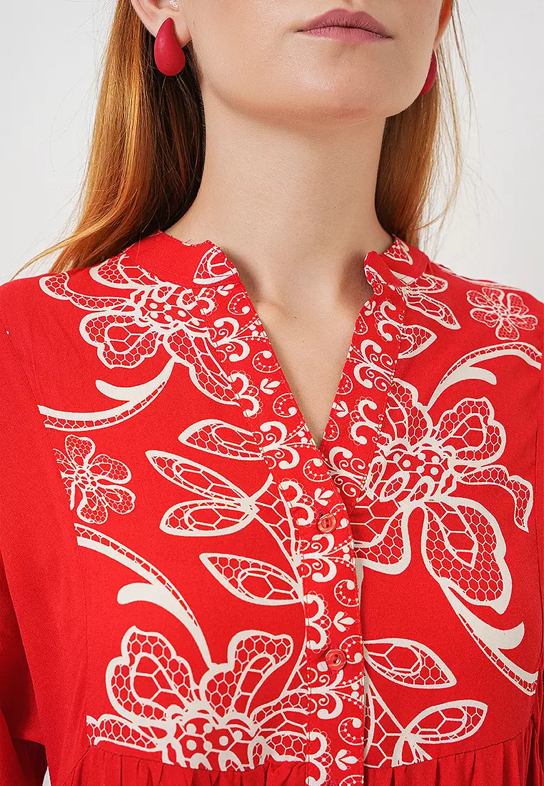 Modest Printed Maxi Dress