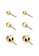 ELLI GERMANY gold Earrings Stud Basic Set Of 3 Glass Crystals Gold Plated BB278AC6250560GS_3