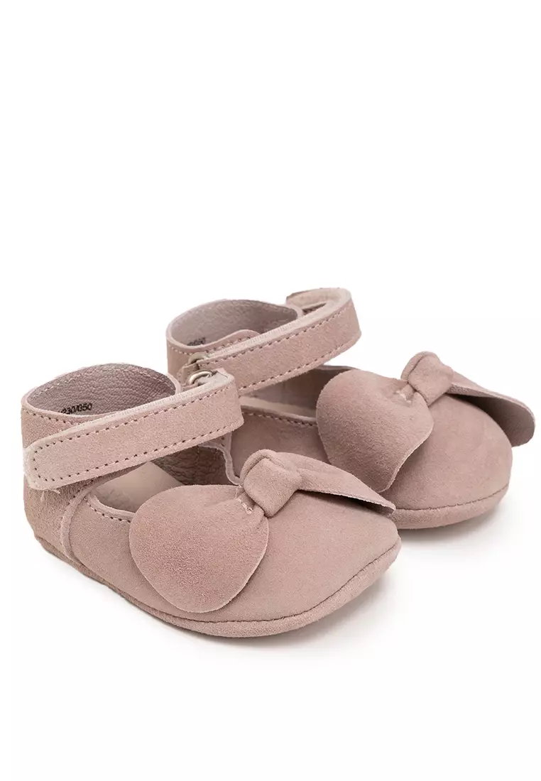 ZARA Suede Newborn Footwear with Bow 2025 Buy ZARA Online