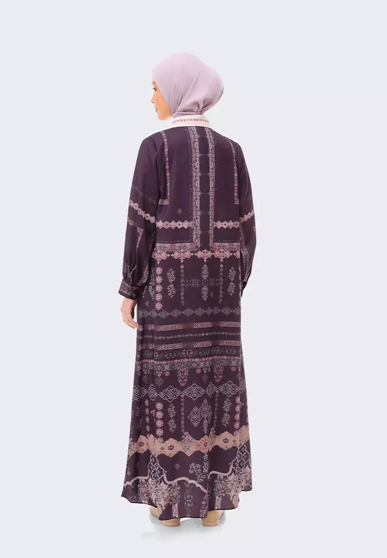 Ria Miranda Plum Saiba Dress