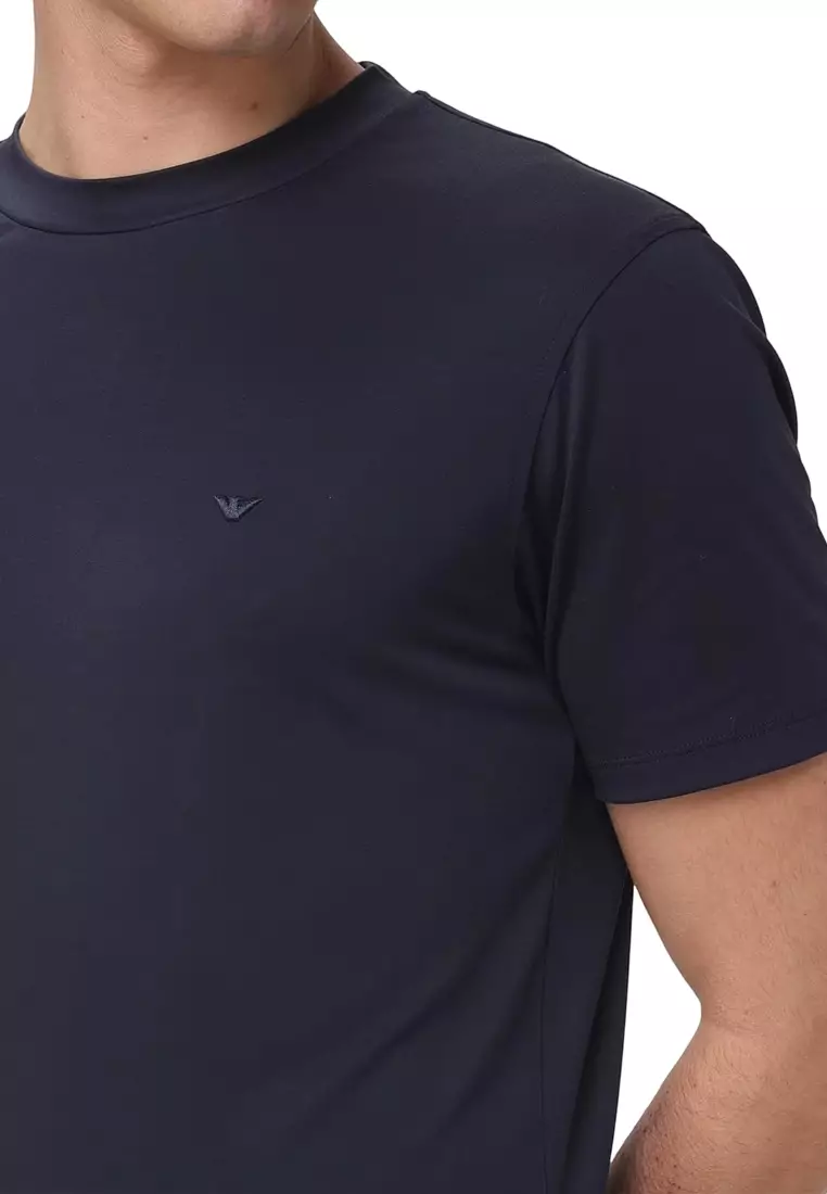 Men's Short Sleeved T-shirt in Dark Blue EM004586 AF13721