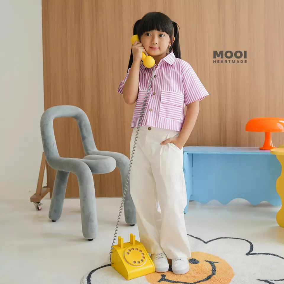 Mooi Celana Panjang Chinos Anak Perempuan Reiko Cullotes Pants - Pink Rose