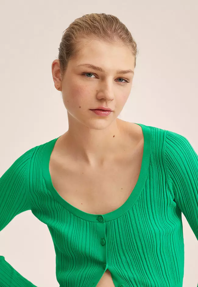 Crop Ribbed Cardigan