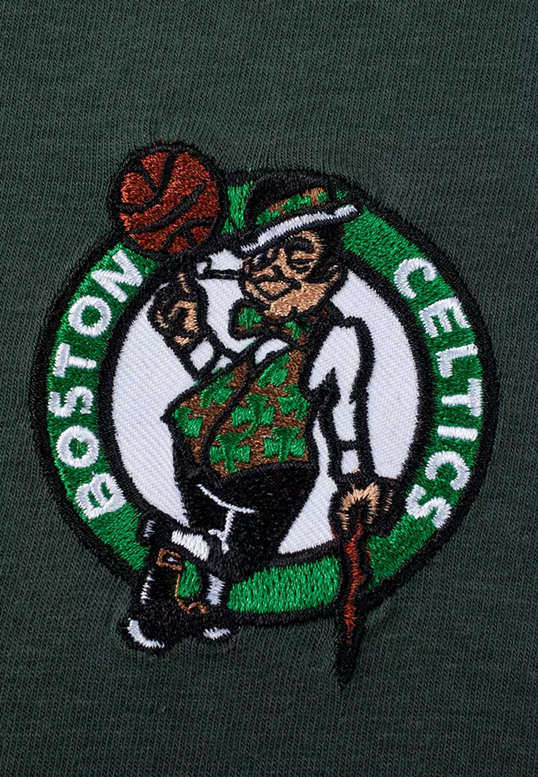 Basics Embroidered Team Logo Boston Celtics Loose Fit Mens T-Shirt