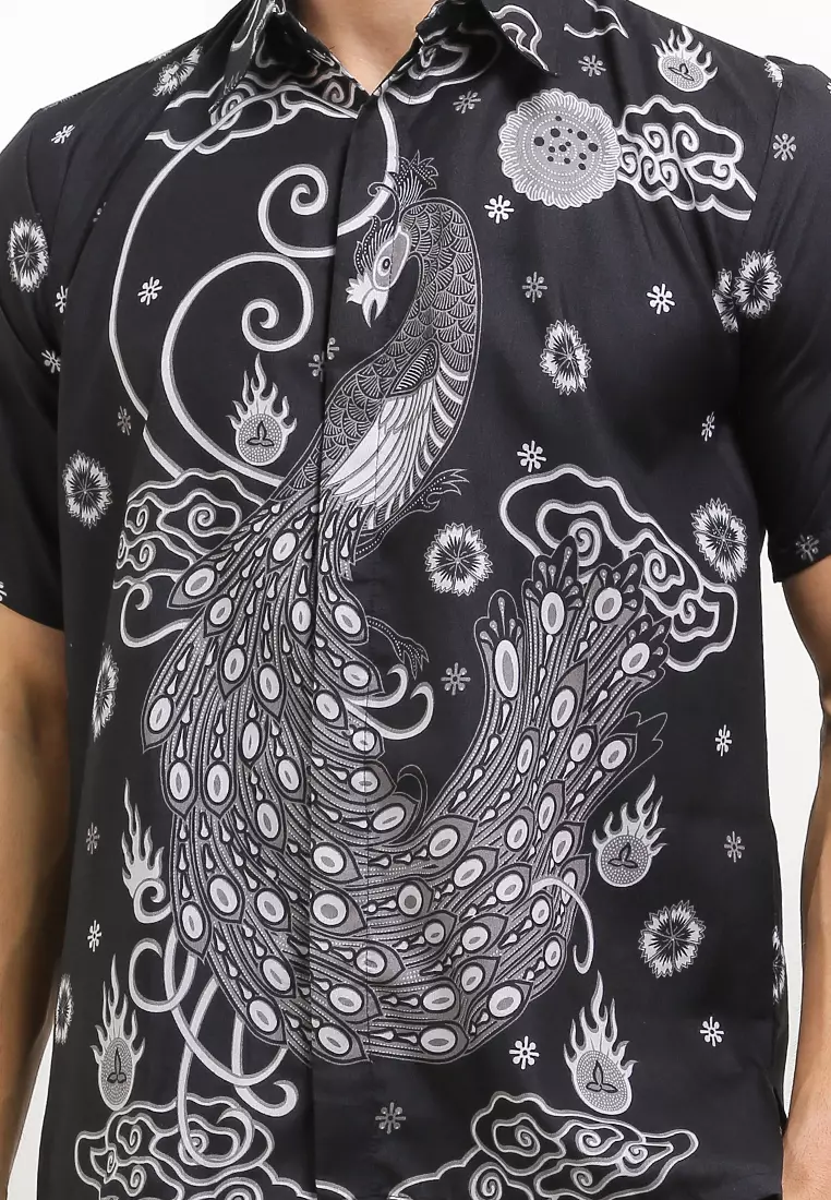 Merak Kemeja Batik Exclusive Premium Pria Casual Modern Lengan Pendek
