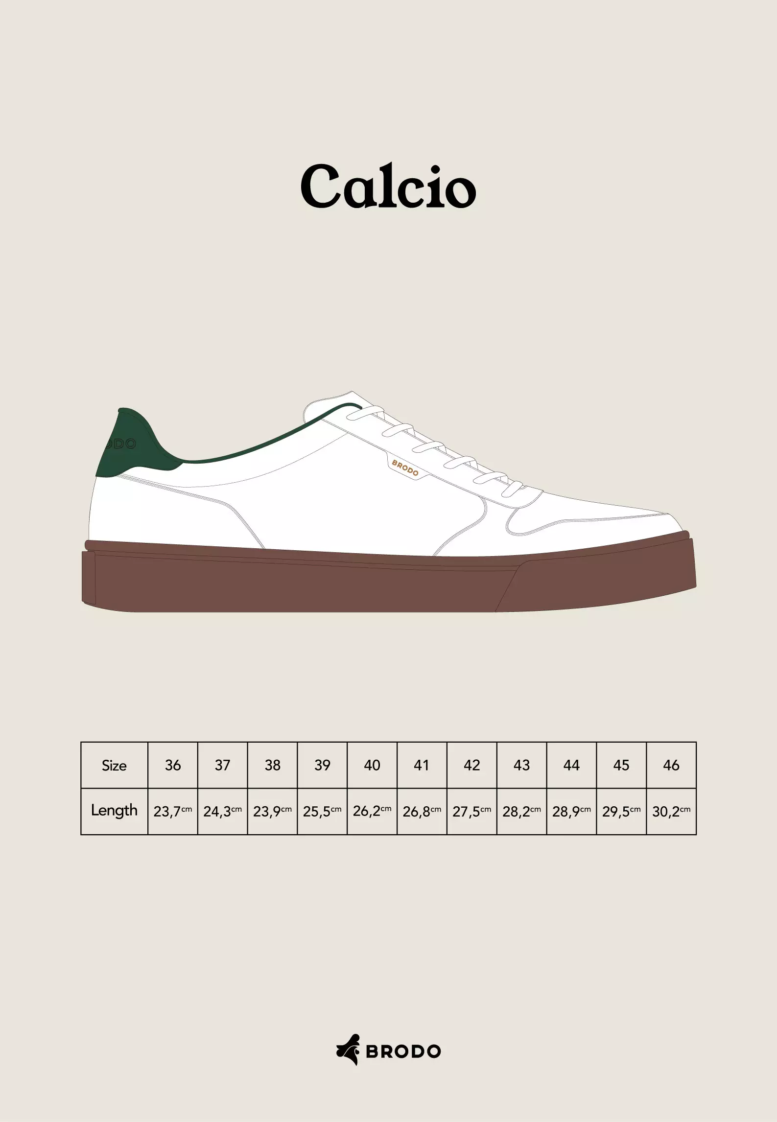 BRODO - Sneakers Calcio White Olive GS