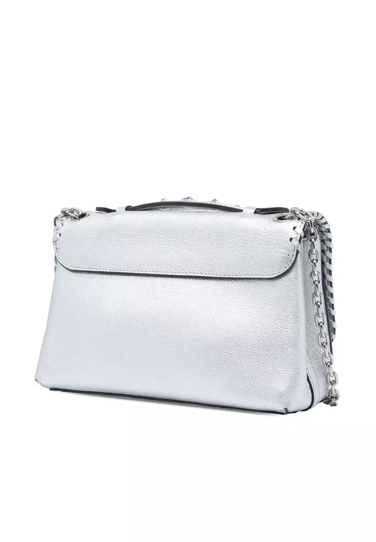 Pre-Loved Louis Vuitton Metallic Cuir Plume Ecume Very Chain Bag