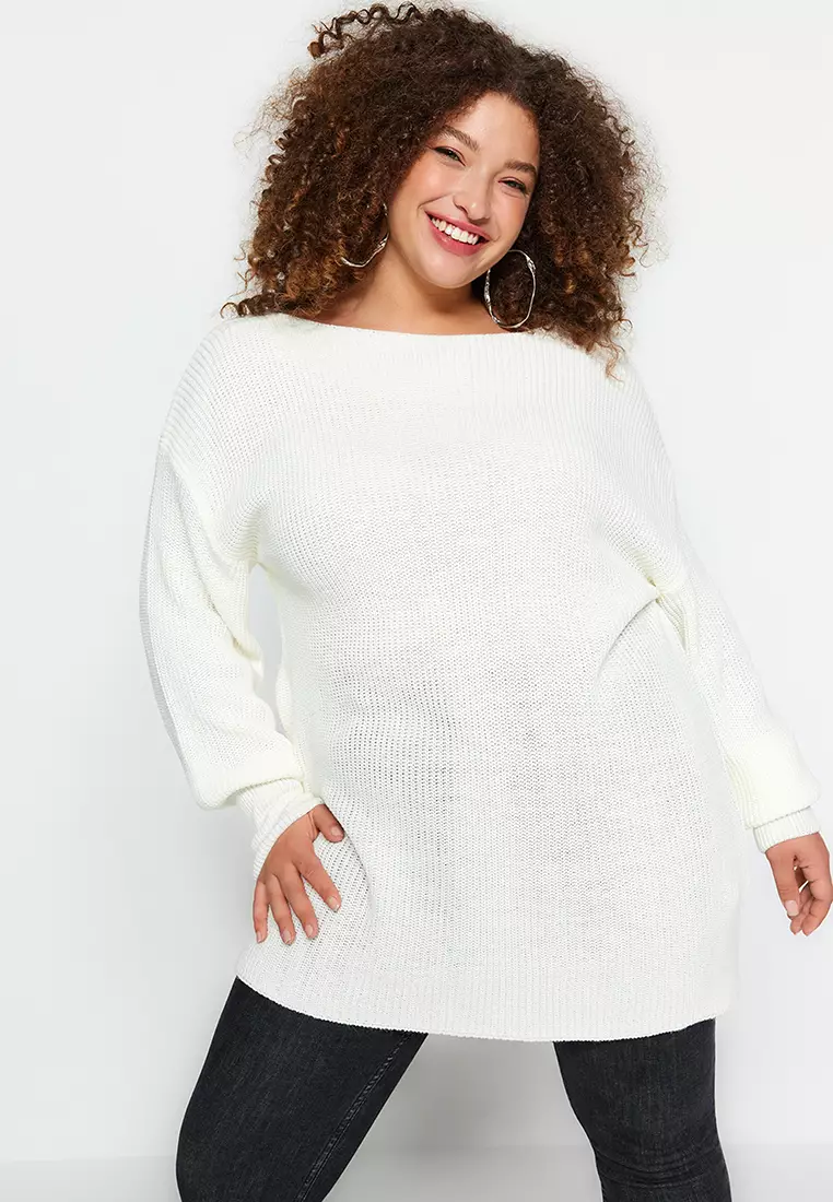 Plus size 2024 off white sweater