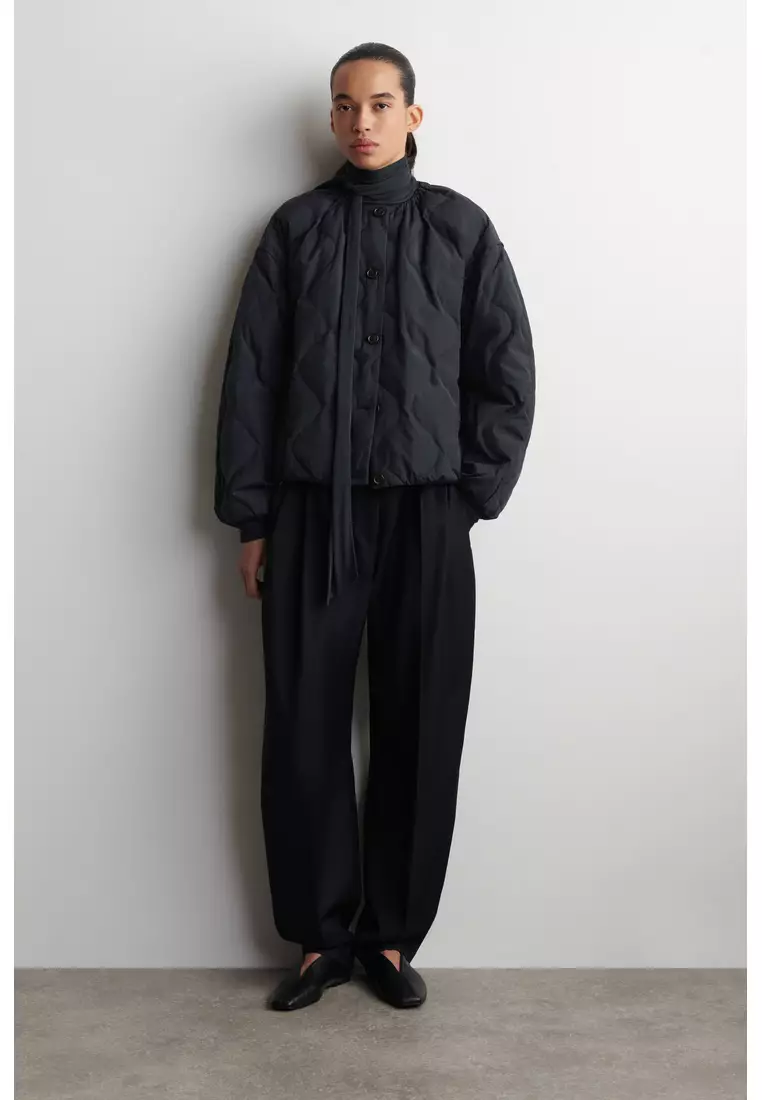 GATHERED QUILTED DOWN JACKET