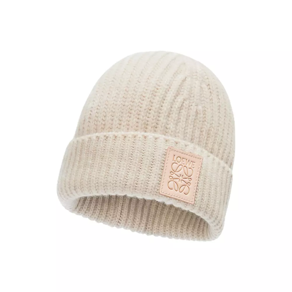 Patch Cashmere Beanies Light Beige