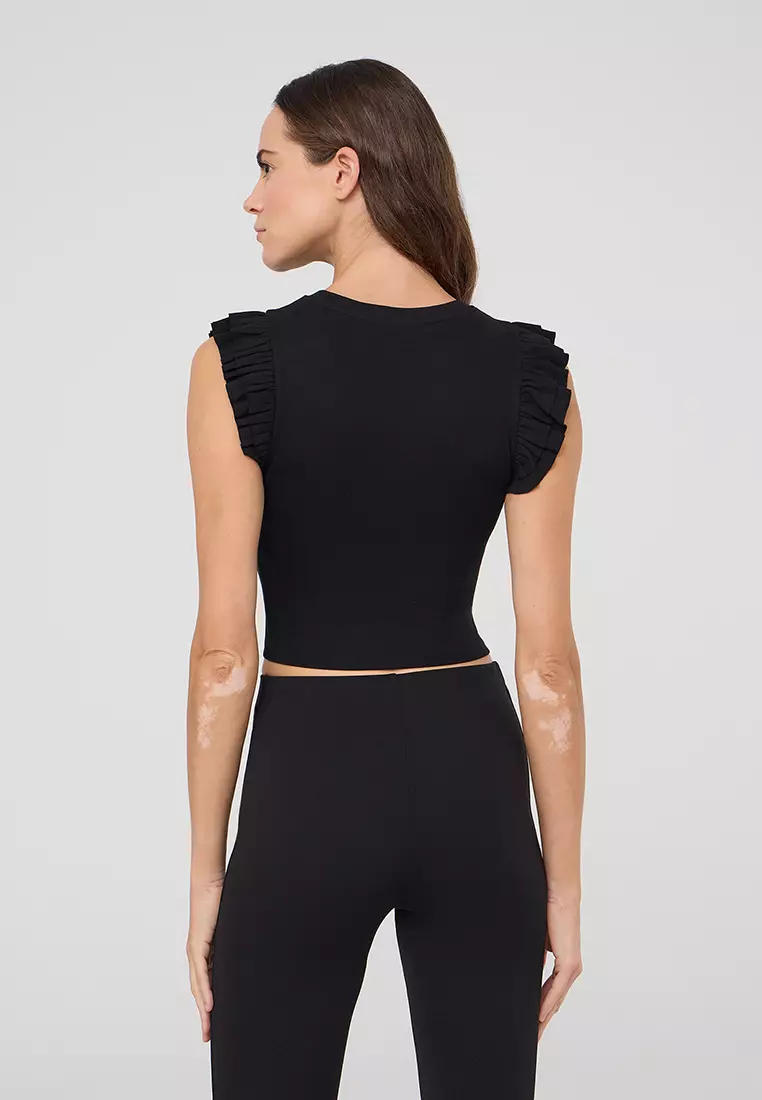 Woman Ruffled Sleeves T-Shirt