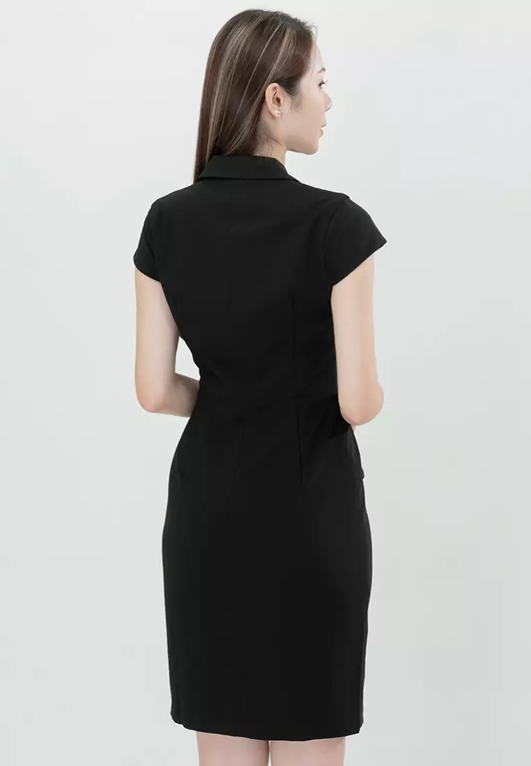 Slim Fit V-Neckline Mini Dress