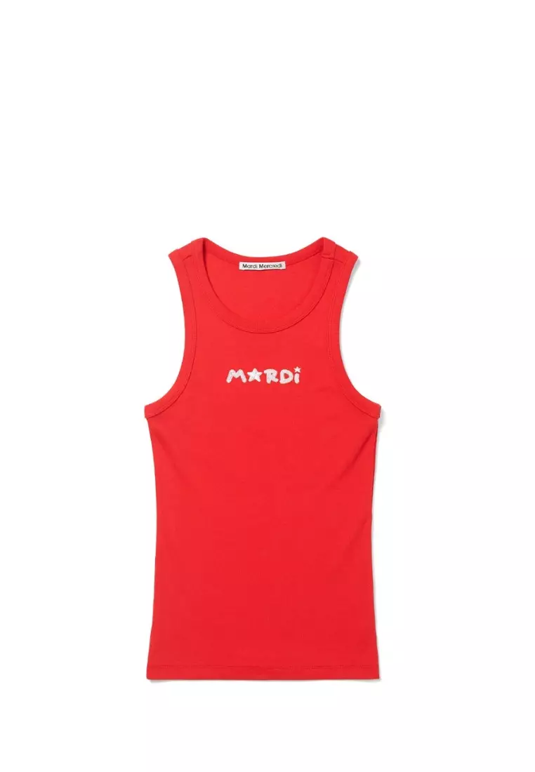 Tank Racer Mardi Star Logo - Red Beige