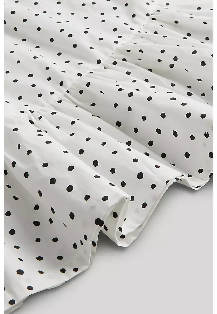 White Spotty Cotton Dress