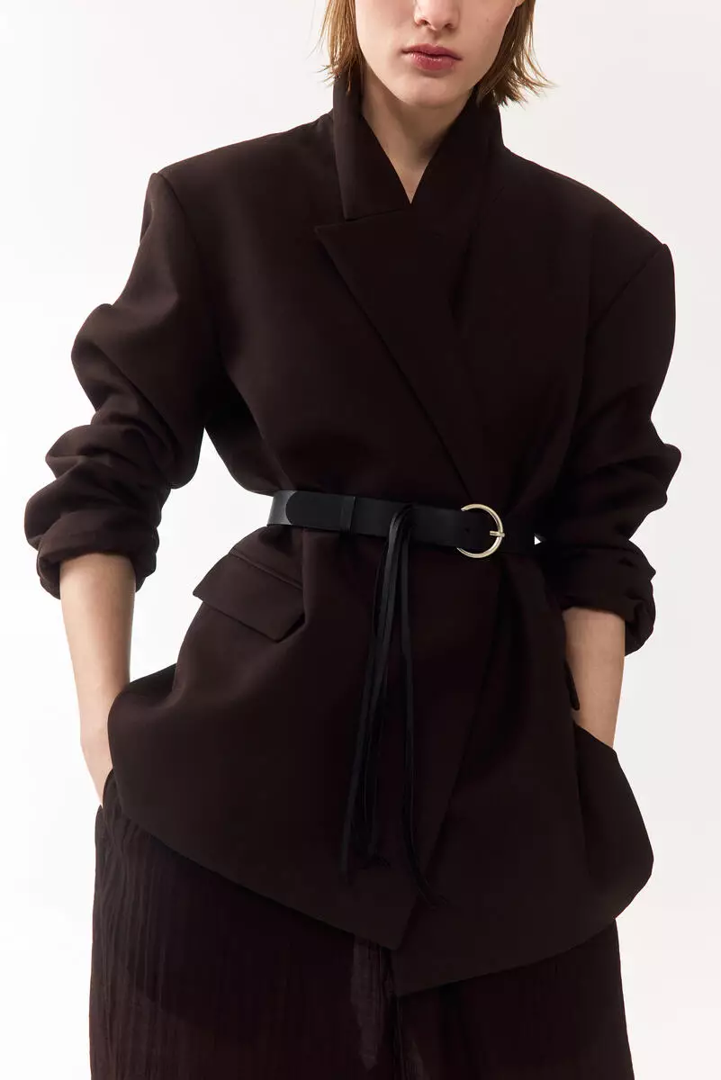 Belted blazer