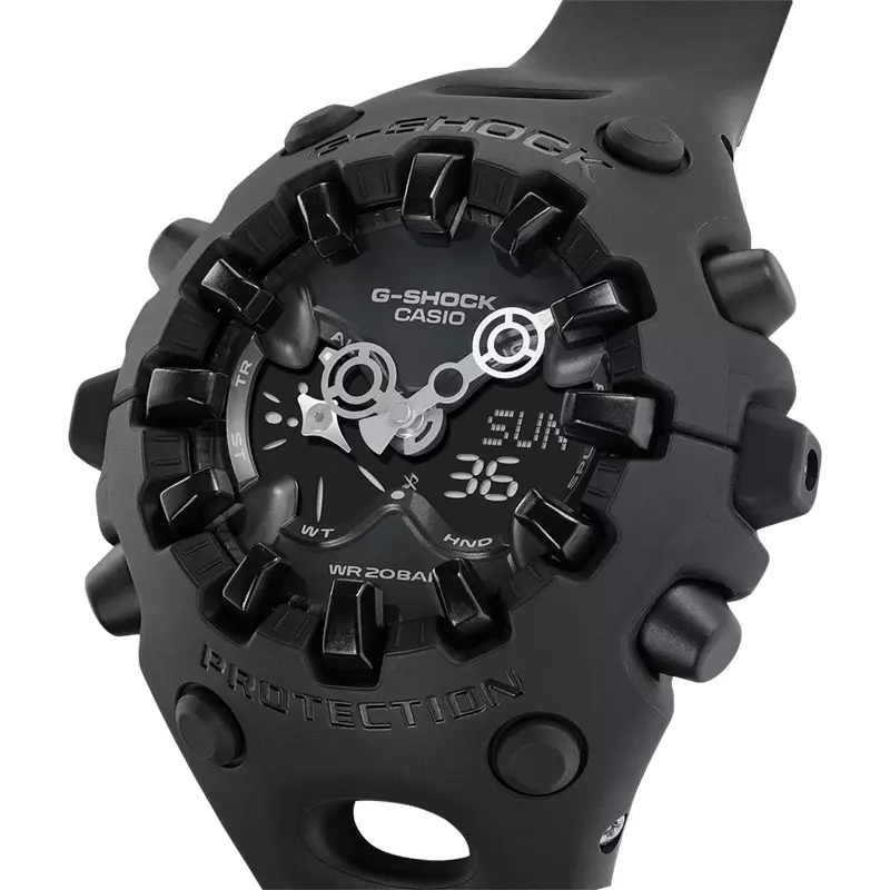 Jam Tangan Pria Casio G-Shock GA-V01-1ADR GAV01 GA-V01 CoolEyes Alien Analog Digital Dial Matte Black Resin Band