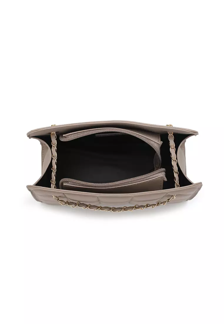 Women's Top Handle Bag / Sling Bag / Crossbody Bag - Beige