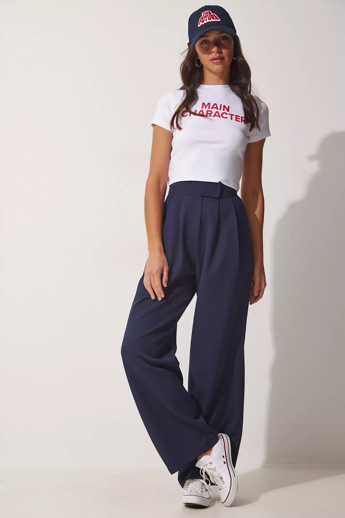 High Waist Pleated Pants