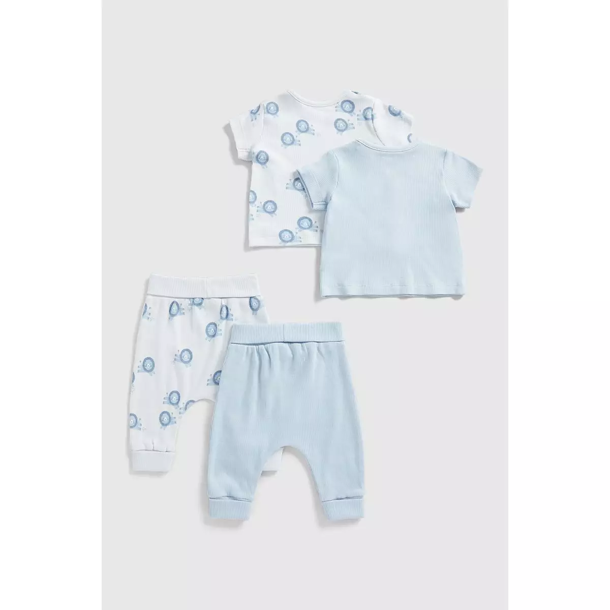 Mothercare My First Tops & Leggings 4 Pk - Set Baju Bayi Laki-laki (Biru)