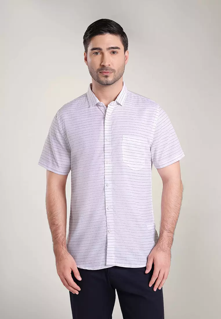 MOC Kemeja Lengan Pendek Pria COLE - WHITE