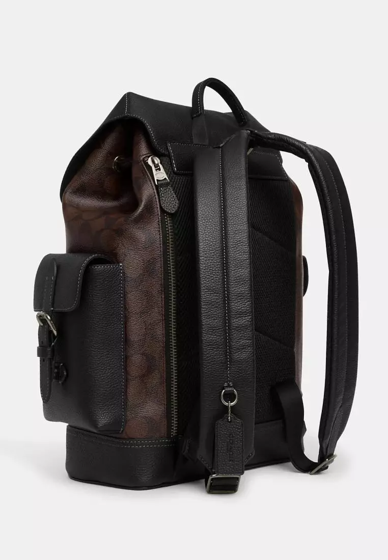 Coach Hudson Backpack In Signature Canvas Mahogany