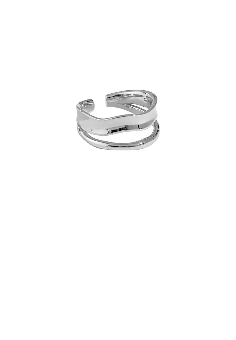 Buy Glamorousky 925 Sterling Silver Simple Temperament Double