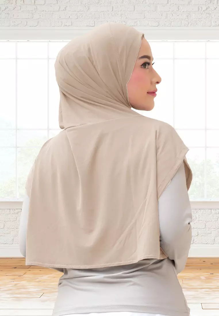 Alana Outer Hijab | Hijab Rompi Olahraga | Sport Vest Wanita - Walnut Cream