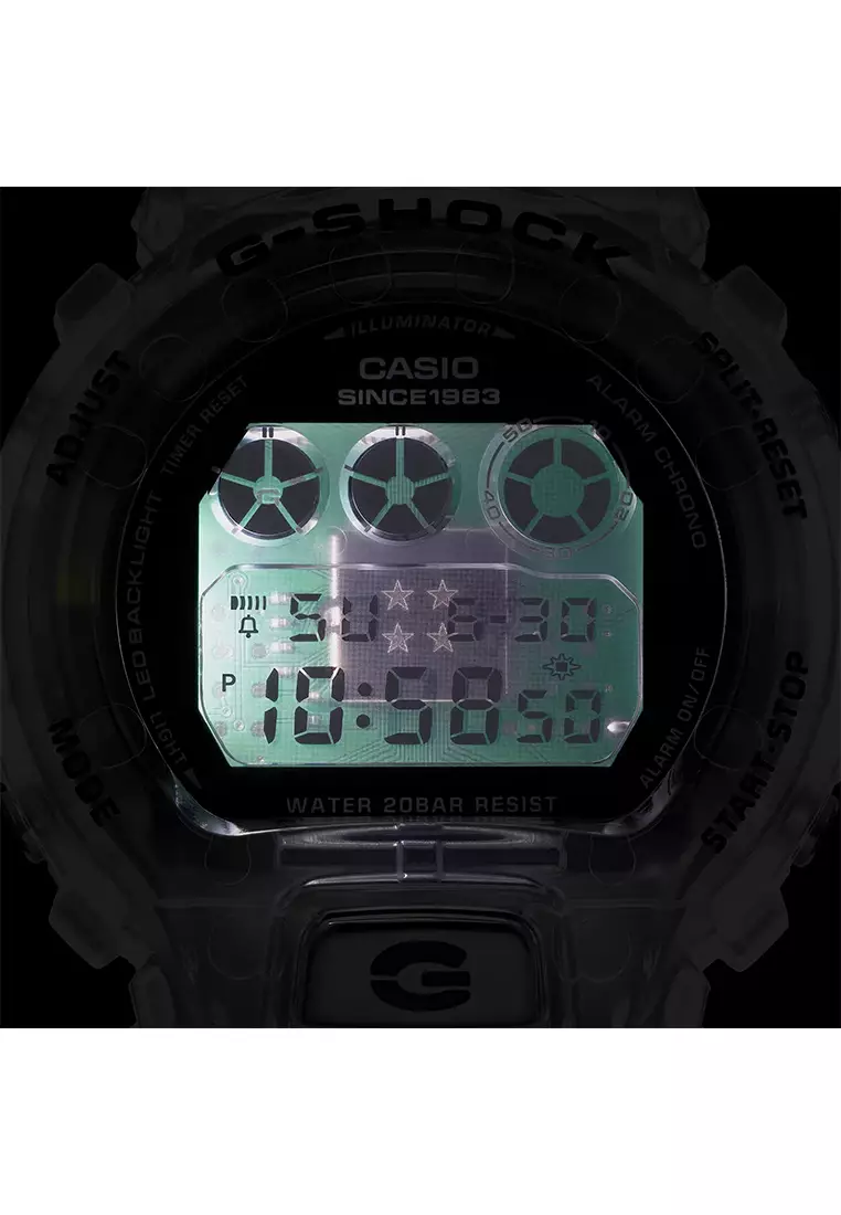 Jam Tangan Digital Pria G-Shock 40th Anniversary Clear Remix DW-6940RX-7D Resin Band