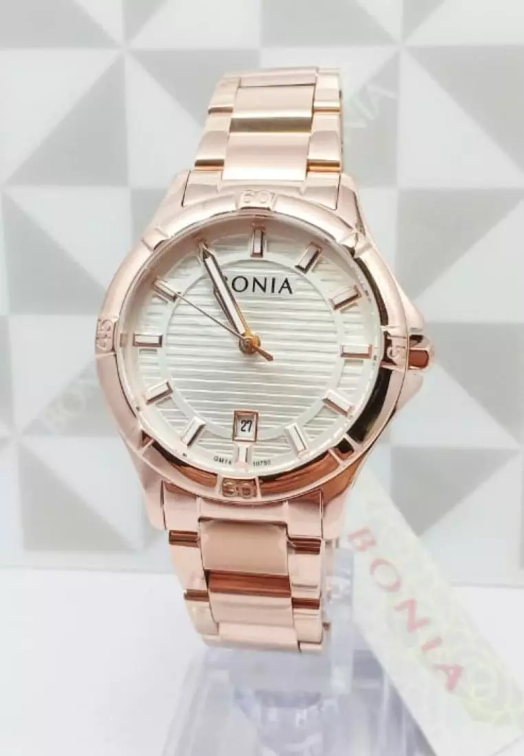 Bonia BNB10750-2512 Rantai Full Rosegold Cewek