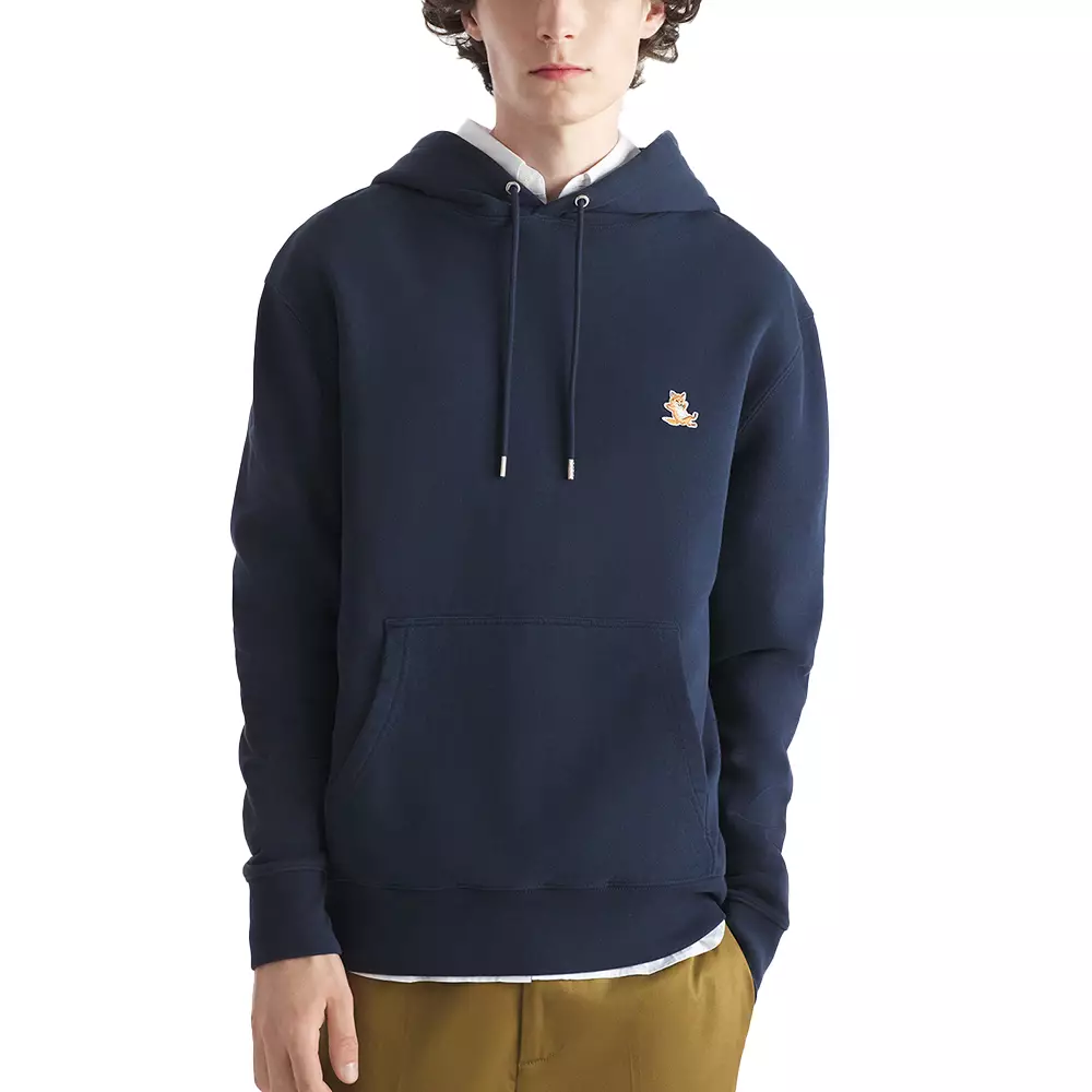 Jual Maison Kitsune Chillax Patch Regular Hoodie Ink Blue