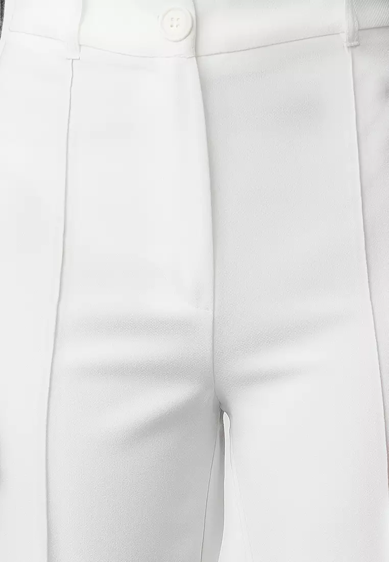 High Waist Straight Cut Trousers