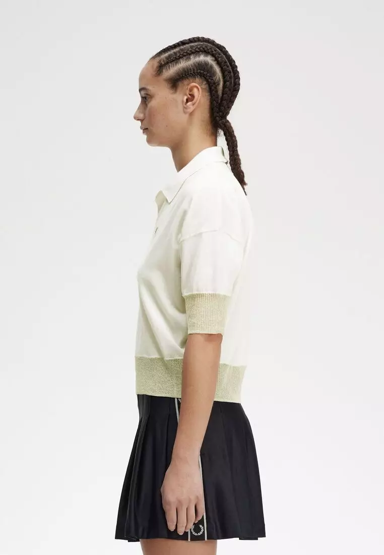 Buy Fred Perry Fred Perry K6102 Sheer Trim Knitted Shirt
