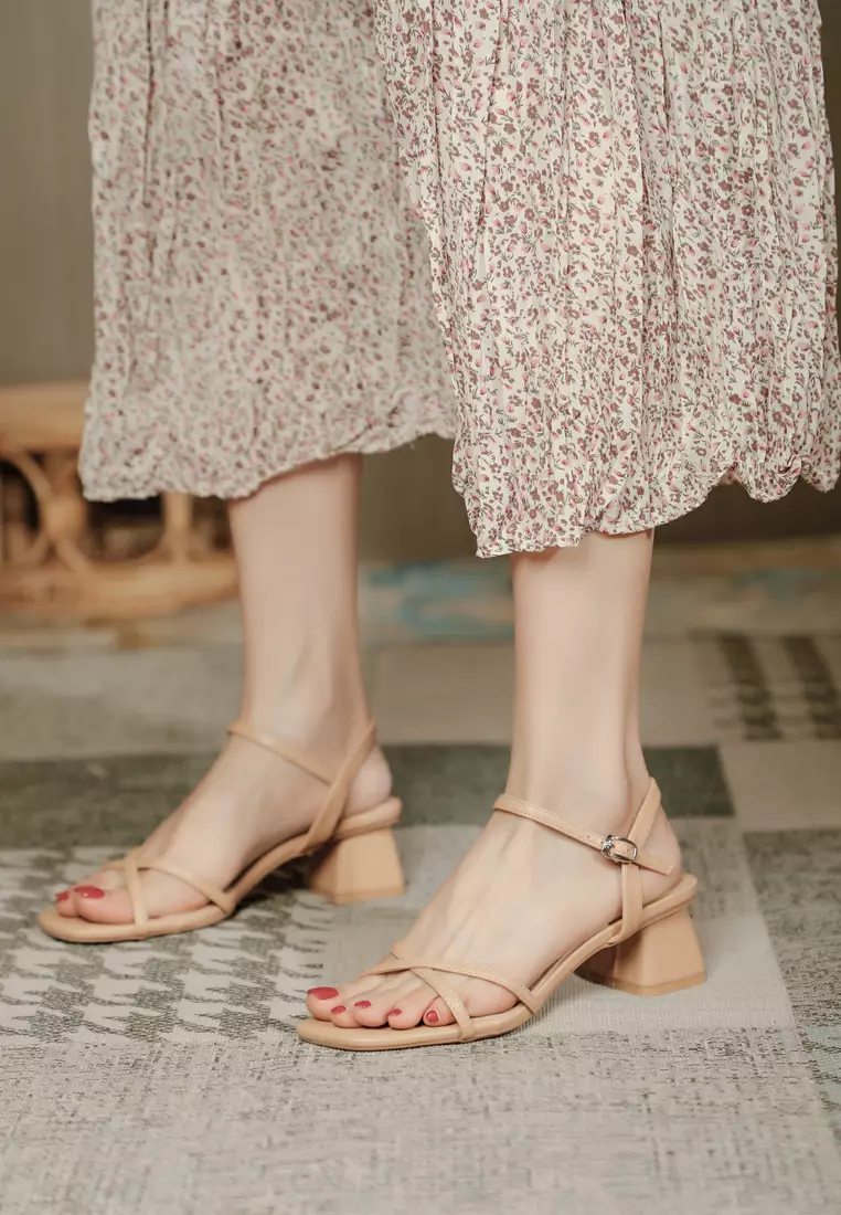 Girly Strap Mid Heel Sandals TE9448-12