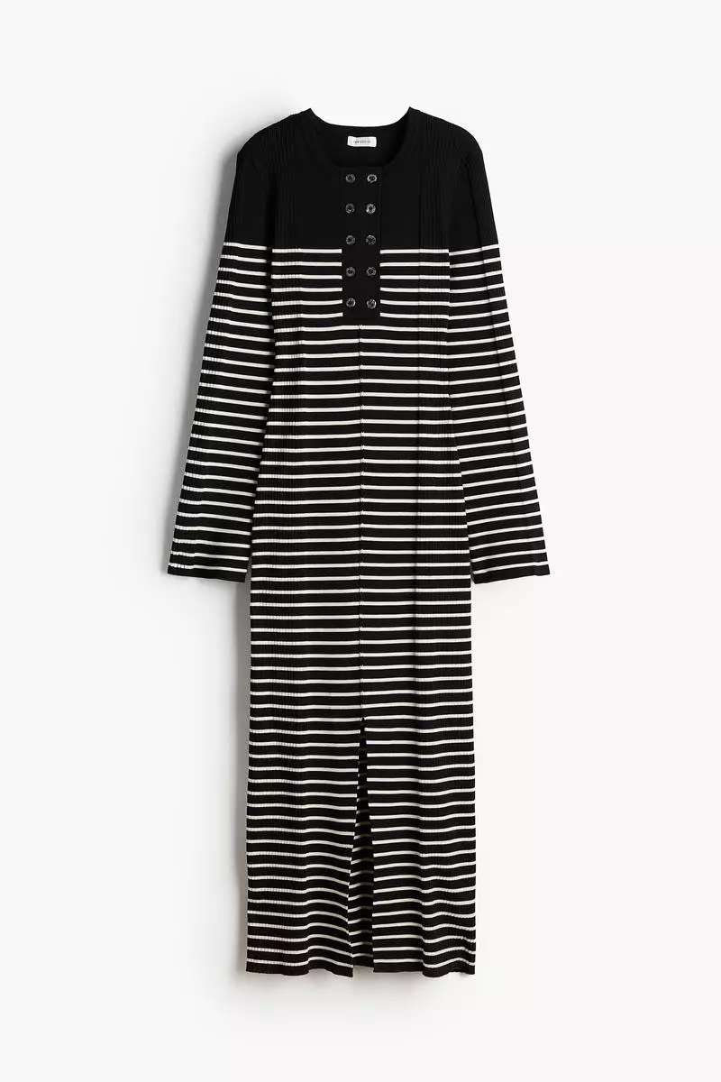 strapless open back dress Serene Ribbed Maxi Dress  mid9ight