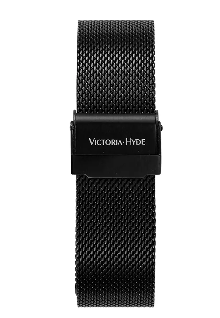 Men Watch 40mm Classic Model Black Stainless steel Mesh Strap Black Case Face-Black