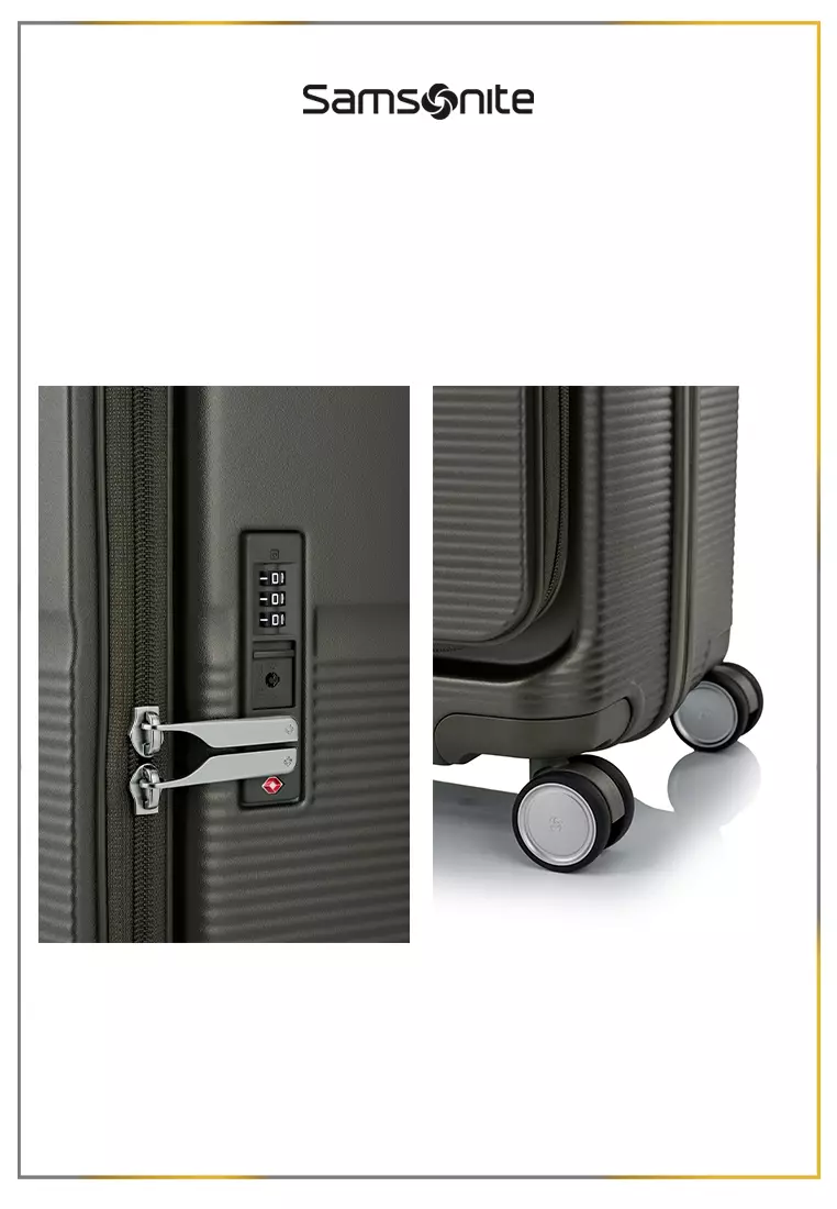 Samsonite Koper Hardcase Flatform Spinner Medium 24 Inch Exp Ft - Dark Moss