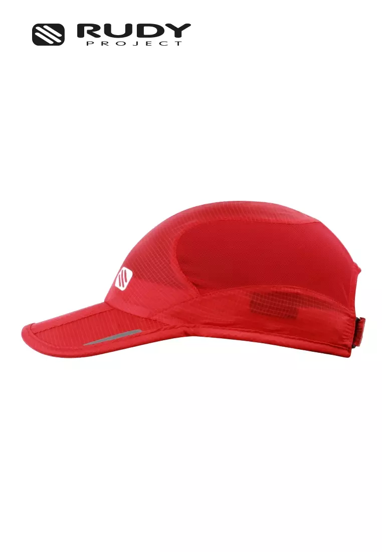 Emblem Logo Foldable Cap – Red | Packable | Performance Headwear