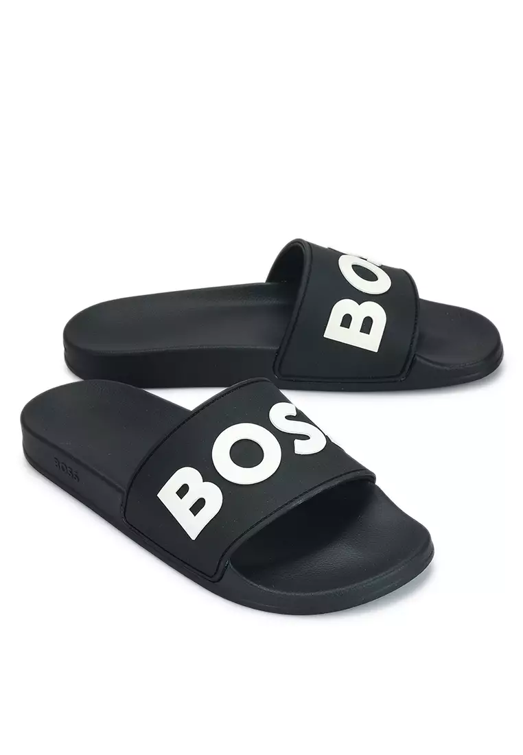 Mens hugo boss hot sale flip flops sale