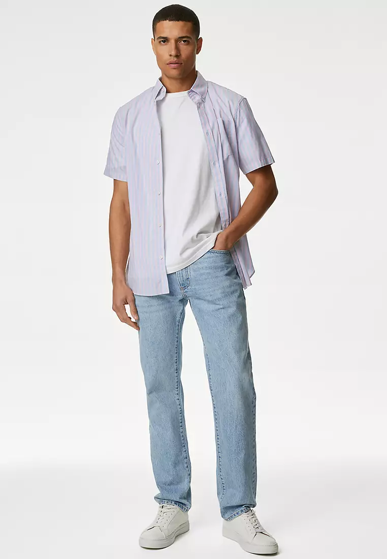 Easy Iron Striped Oxford Shirt