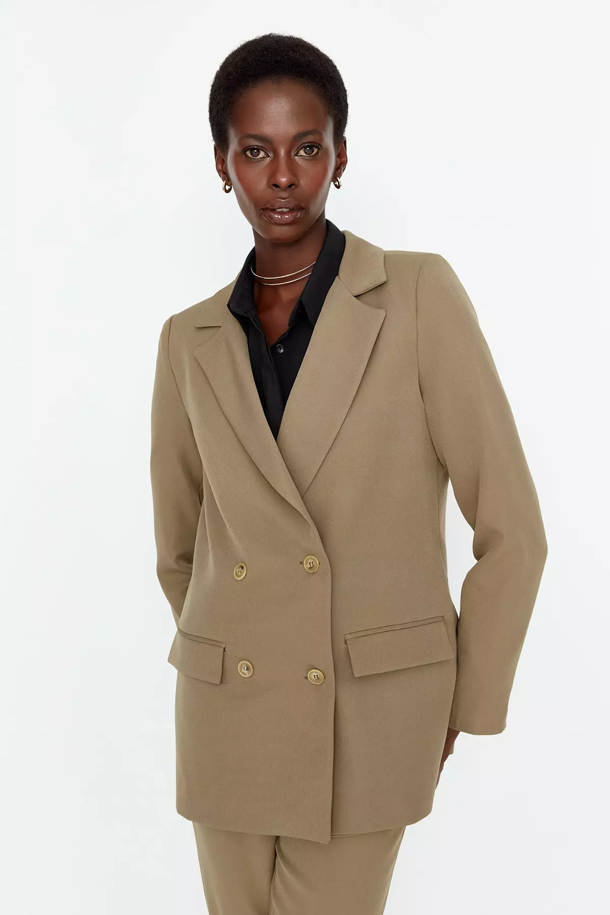 Button Detailed Blazer