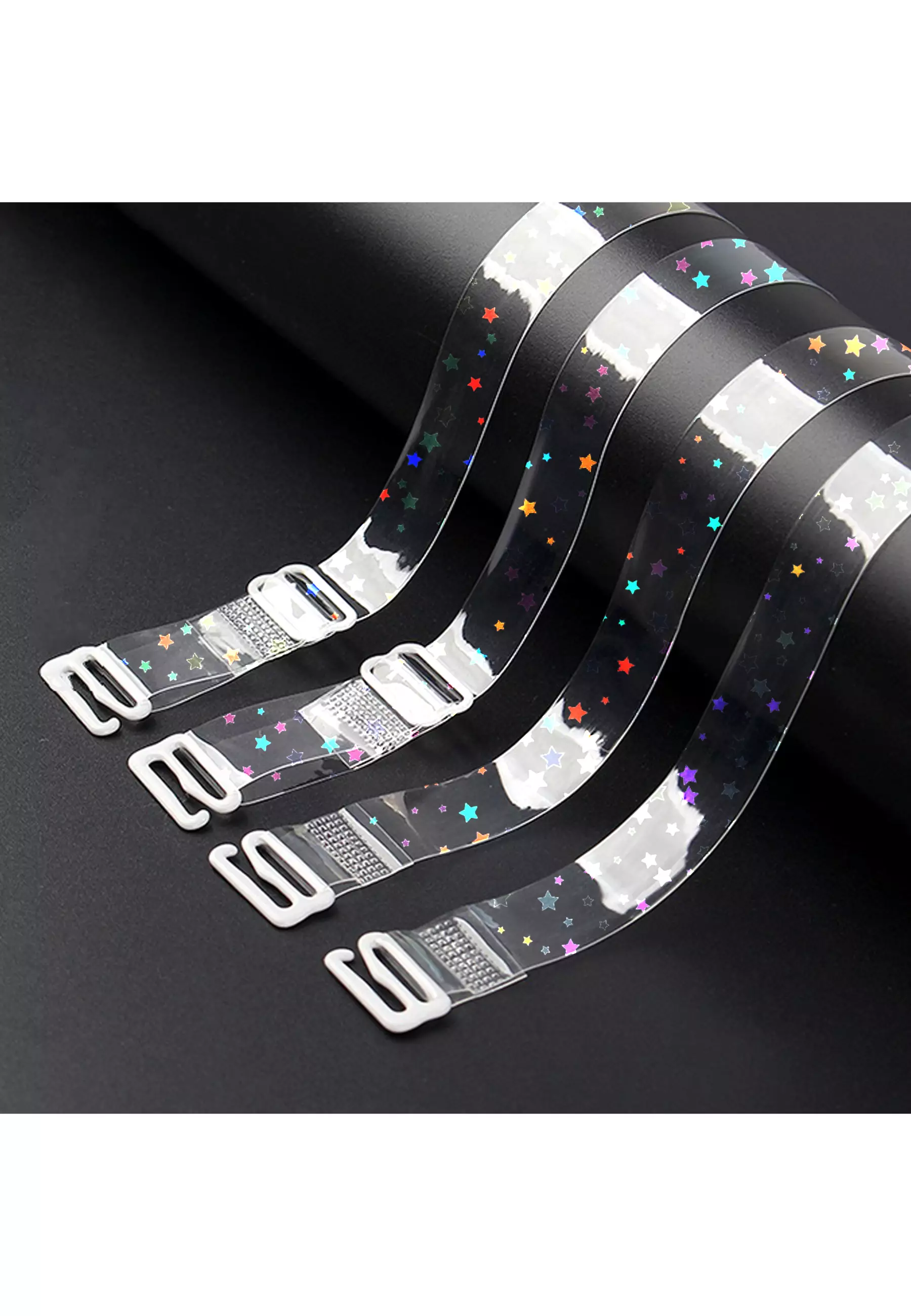 You've ( YouHave ) Tali Bra Tali Bra Tarnsparan Manik-Manik Gliter Bintang Tali Tarnsparan BH Bra Strap Bra 000014