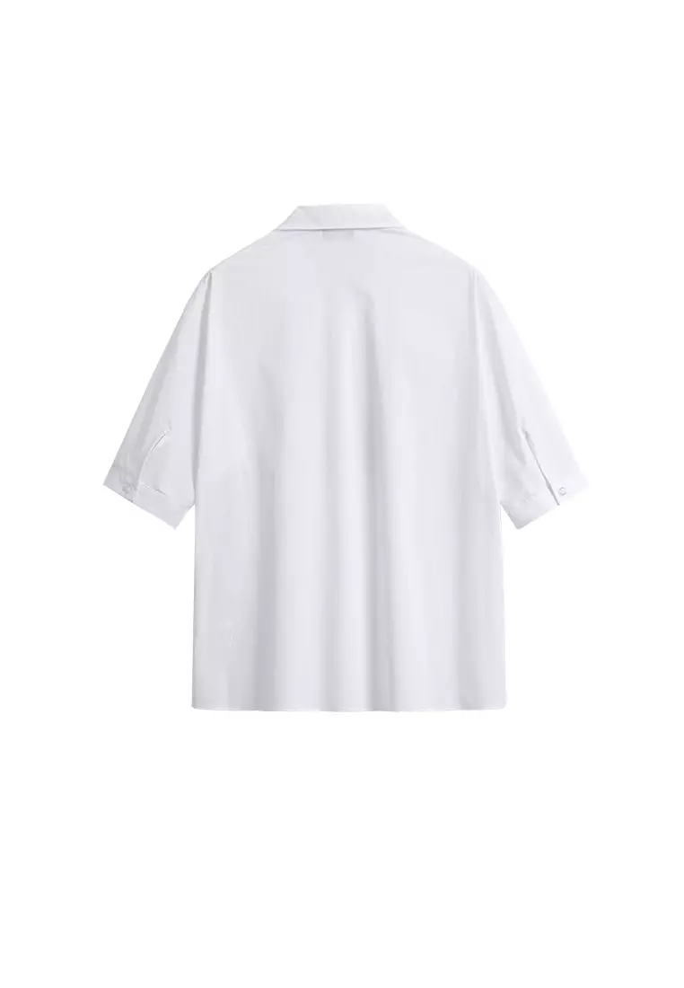 Summer Formal Short Sleeve Shirt with Short Tie Design
