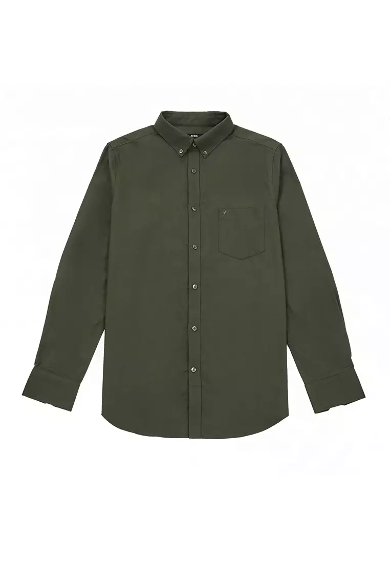 Jobb Bellagio Kemeja Pria Lengan Panjang Slim Fit Olive