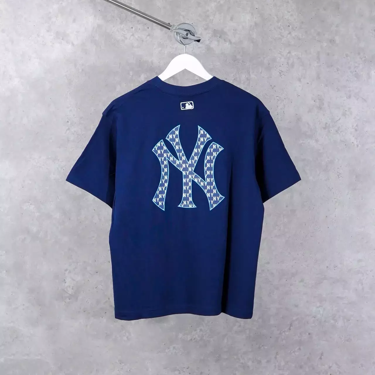 Kaos MLB NY BACK MONOGRAM BLUE NAVY 100% ORIGINAL