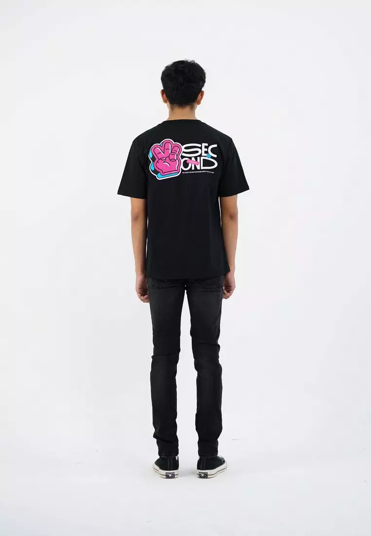 3Second Men's T-Shirt Short Sleeve Regular Fit Cotton Swead OL-C370425