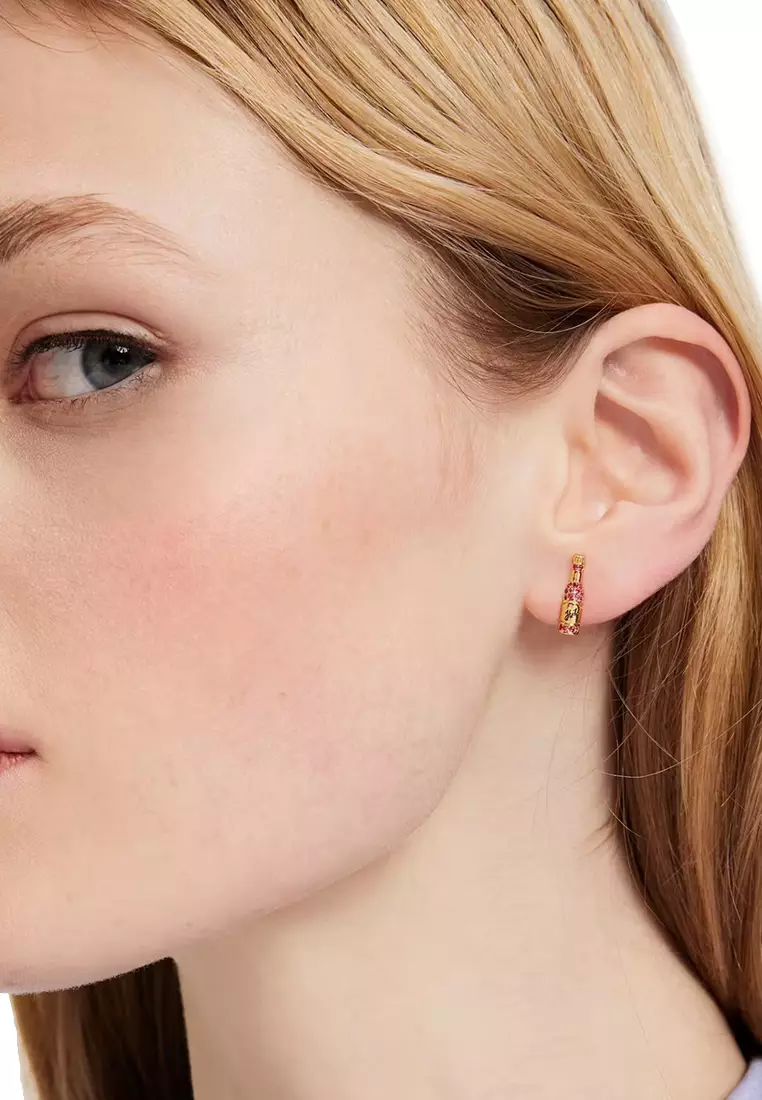 Spice It Up Charm Studs Earrings in Red KG273