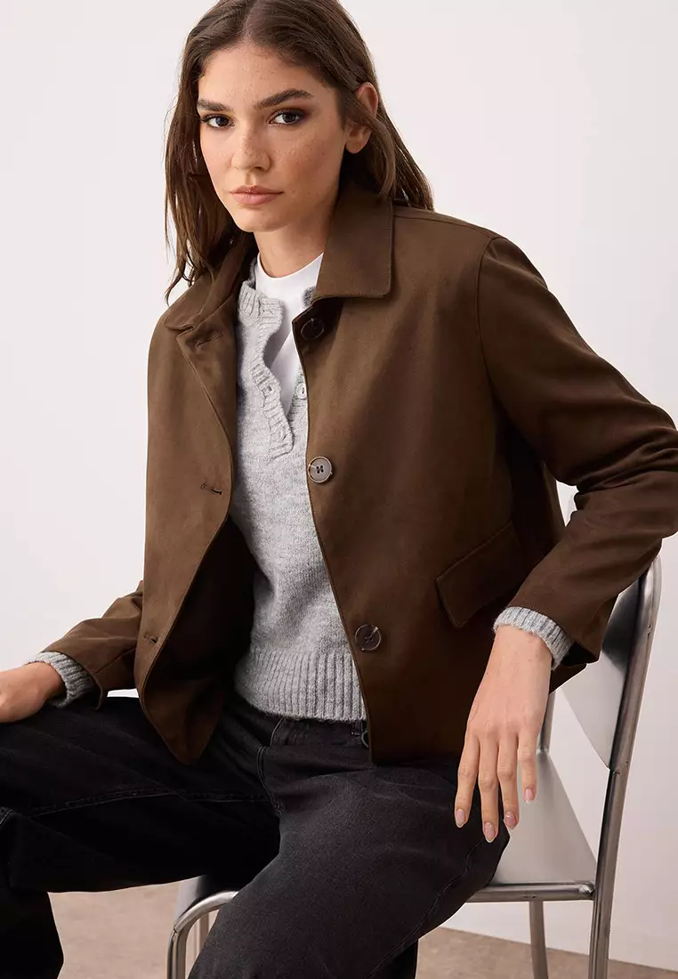 Faux Suede Jacket